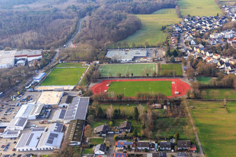 Vue aérienne de Installation sportive centrale à Herxheim bei Landau dans le département Rhénanie-Palatinat, Allemagne