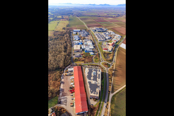 Vue aérienne de Parc industriel W et W II à Herxheim bei Landau dans le département Rhénanie-Palatinat, Allemagne