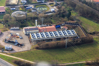 Vue aérienne de Centrale géothermique Insheim à Insheim dans le département Rhénanie-Palatinat, Allemagne