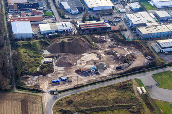 Vue aérienne de Recyclage des matériaux de construction BRZ à Rohrbach dans le département Rhénanie-Palatinat, Allemagne