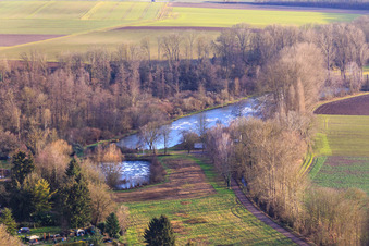 Vue aérienne de ASV Clear Water Insheim au Quodbach en hiver à Insheim dans le département Rhénanie-Palatinat, Allemagne