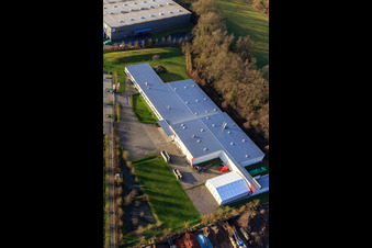 Image drone de Thermo Fisher sur Erlenbachweg à le quartier Minderslachen in Kandel dans le département Rhénanie-Palatinat, Allemagne