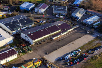 Vue aérienne de Restaurant Klosterhof à le quartier Minderslachen in Kandel dans le département Rhénanie-Palatinat, Allemagne