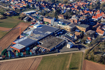 Photographie aérienne de BRASSERIE BELLHEIMER - PARK & Bellheimer Breweries GmbH & Co. KG à Bellheim dans le département Rhénanie-Palatinat, Allemagne
