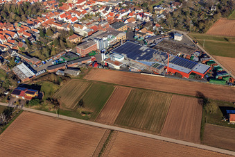 BRASSERIE BELLHEIMER - PARK & Bellheimer Breweries GmbH & Co. KG à Bellheim dans le département Rhénanie-Palatinat, Allemagne vue d'en haut
