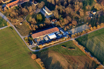 Vue aérienne de Lindenhof au château Stutensee à le quartier Staffort in Stutensee dans le département Bade-Wurtemberg, Allemagne