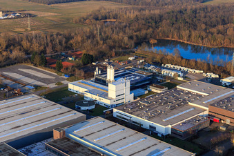 Vue aérienne de Schnellecke Modul GmbH - Unité commerciale Offenbach an der Queich à Offenbach an der Queich dans le département Rhénanie-Palatinat, Allemagne