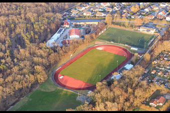 Photographie aérienne de Stade Franz Hage à Bellheim dans le département Rhénanie-Palatinat, Allemagne