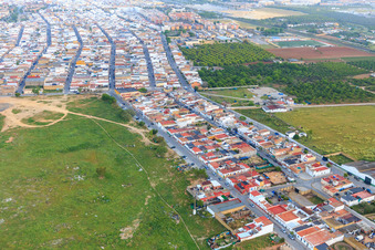 Vue aérienne de Développement résidentiel sur C. Manzanilla à Dos Hermanas dans le département Séville, Espagne