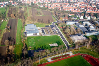 Salle Bienwald à Kandel dans le département Rhénanie-Palatinat, Allemagne hors des airs