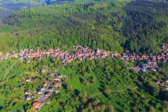 Vue aérienne de Rue Principale à Eckartswiller dans le département Bas Rhin, France