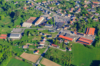 Vue aérienne de Menuiserie de meubles Philippe Krebs à Lemberg dans le département Moselle, France