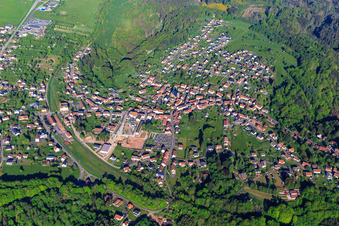 Photographie aérienne de Vue d'ensemble des Vosges du Nord le matin depuis le sud-est à Lemberg dans le département Moselle, France