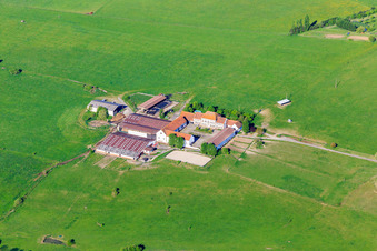 Vue aérienne de Ferme de Bombach à Bining dans le département Moselle, France