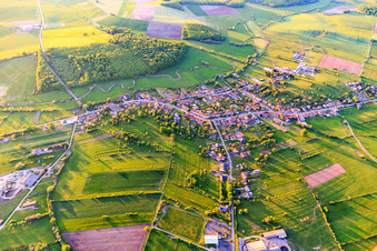Vue aérienne de Vue du village depuis le sud à Altwiller dans le département Bas Rhin, France