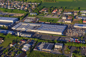 Vue aérienne de Trepel Airport Equipment GmbH à Tauberbischofsheim dans le département Bade-Wurtemberg, Allemagne