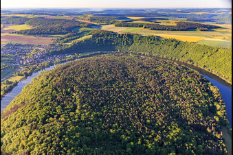 Photographie aérienne de Boucle principale à Kreuzwertheim dans le département Bavière, Allemagne