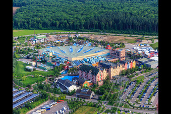 Vue aérienne de Rulantica à Europa-Park Rust à Rust dans le département Bade-Wurtemberg, Allemagne
