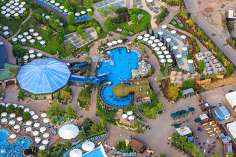 Vue aérienne de Tønnevirvel à Rulantica à Europapark Rust à Rust dans le département Bade-Wurtemberg, Allemagne