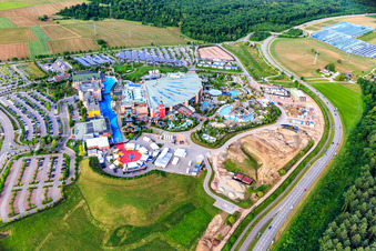Vue oblique de Rulantica à Europa-Park Rust à Rust dans le département Bade-Wurtemberg, Allemagne