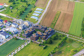 Vue aérienne de Logements pour employés d'Europa-Park à Rust dans le département Bade-Wurtemberg, Allemagne