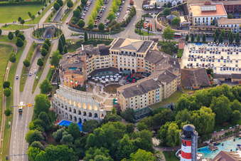 Vue aérienne de Hôtel d'aventure « Colosseo » avec bien-être et spa à Europa-Park Rust à Rust dans le département Bade-Wurtemberg, Allemagne