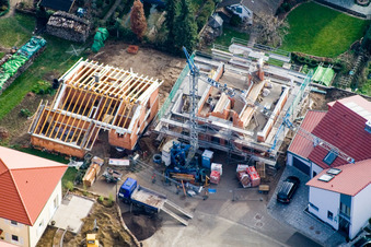 Vue aérienne de Sur la haute piste à Kandel dans le département Rhénanie-Palatinat, Allemagne