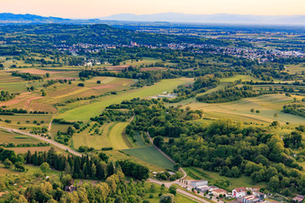 Vue aérienne de Aéroport d'Altdorf-Wallburg à le quartier Wallburg in Ettenheim dans le département Bade-Wurtemberg, Allemagne