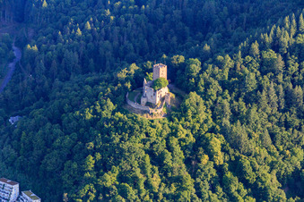 Vue aérienne de Ruines de Kastelburg à Waldkirch dans le département Bade-Wurtemberg, Allemagne