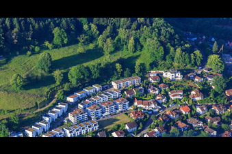 Vue aérienne de Nouvelle zone de développement Anneliese-Licht-Straße à Waldkirch dans le département Bade-Wurtemberg, Allemagne