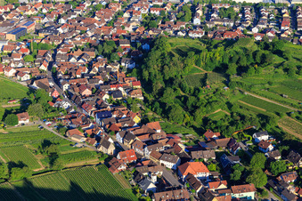 Vue aérienne de Bergstr à le quartier Oberschaffhausen in Bötzingen dans le département Bade-Wurtemberg, Allemagne