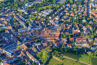 Vue aérienne de Centre-ville sous Eckartsberg à Breisach am Rhein dans le département Bade-Wurtemberg, Allemagne