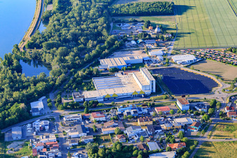 Vue aérienne de Erismann & Cie. Fonds d'écran à Breisach am Rhein dans le département Bade-Wurtemberg, Allemagne