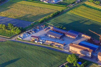 Vue aérienne de Entreprise de construction Wolfgang Weber à Ringsheim dans le département Bade-Wurtemberg, Allemagne