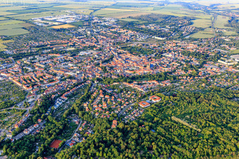 Photographie aérienne de Vue de la ville depuis le sud-ouest à Aschersleben dans le département Saxe-Anhalt, Allemagne