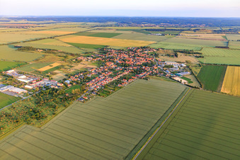 Vue aérienne de Vue du nord à le quartier Badeborn in Ballenstedt dans le département Saxe-Anhalt, Allemagne
