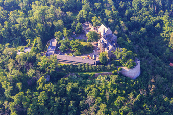 Vue oblique de Château Mansfeld à Mansfeld dans le département Saxe-Anhalt, Allemagne