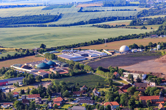 Vue aérienne de Agrar GmbH Klostermansfeld à Klostermansfeld dans le département Saxe-Anhalt, Allemagne