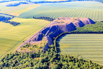 Vue aérienne de Terril de Zirkelschacht à Klostermansfeld dans le département Saxe-Anhalt, Allemagne