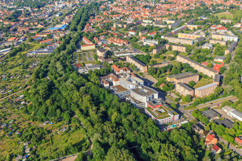 Vue aérienne de Harzklinikum - Localisation Quedlinburg du nord-est à Quedlinburg dans le département Saxe-Anhalt, Allemagne