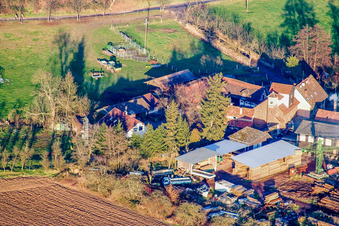 Image drone de Moulin Schaidter à le quartier Schaidt in Wörth am Rhein dans le département Rhénanie-Palatinat, Allemagne