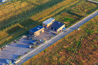 Vue aérienne de Zone industrielle de Niedersand à Offenbach an der Queich dans le département Rhénanie-Palatinat, Allemagne