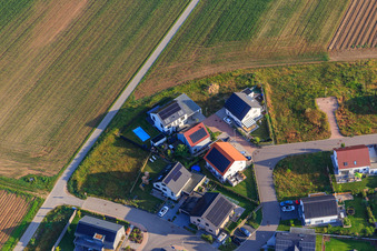 Nouvelle zone de développement K2 à Kandel dans le département Rhénanie-Palatinat, Allemagne depuis l'avion