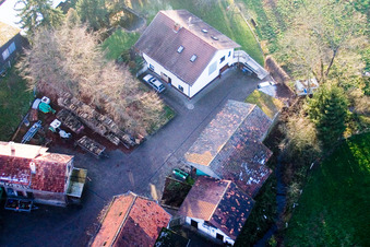 Moulin Schaidter à le quartier Schaidt in Wörth am Rhein dans le département Rhénanie-Palatinat, Allemagne d'en haut