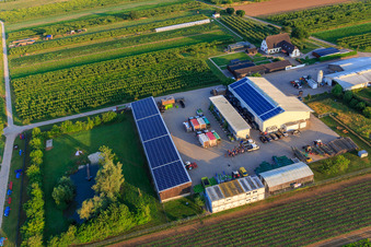 Jardin du fermier à Winden dans le département Rhénanie-Palatinat, Allemagne du point de vue du drone