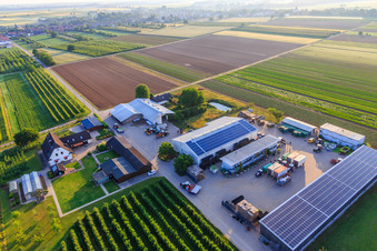 Vue oblique de Jardin du fermier à Winden dans le département Rhénanie-Palatinat, Allemagne