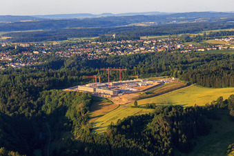 Vue aérienne de Chantier de construction du nouvel établissement pénitentiaire Rottweil à Rottweil dans le département Bade-Wurtemberg, Allemagne
