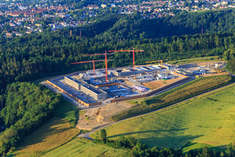 Vue aérienne de Chantier de construction du nouvel établissement pénitentiaire Rottweil à Rottweil dans le département Bade-Wurtemberg, Allemagne