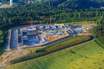 Photographie aérienne de Chantier de construction du nouvel établissement pénitentiaire Rottweil à Rottweil dans le département Bade-Wurtemberg, Allemagne
