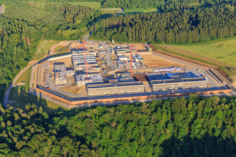 Vue d'oiseau de Chantier de construction du nouvel établissement pénitentiaire Rottweil à Rottweil dans le département Bade-Wurtemberg, Allemagne